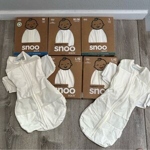 Happiest Baby Lot of 7 Snoo Sacks NWT Off White S, M, L